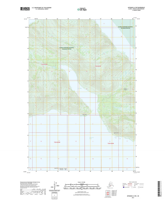 Afognak A-4 SW Alaska US Topo Map Image