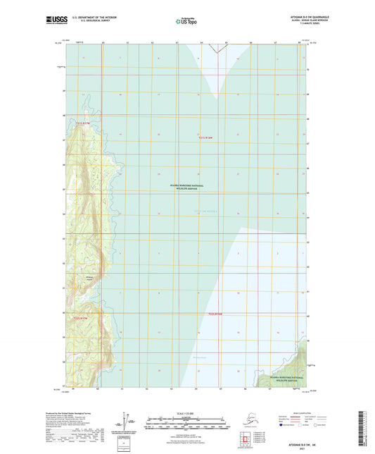 Afognak B-0 SW Alaska US Topo Map Image