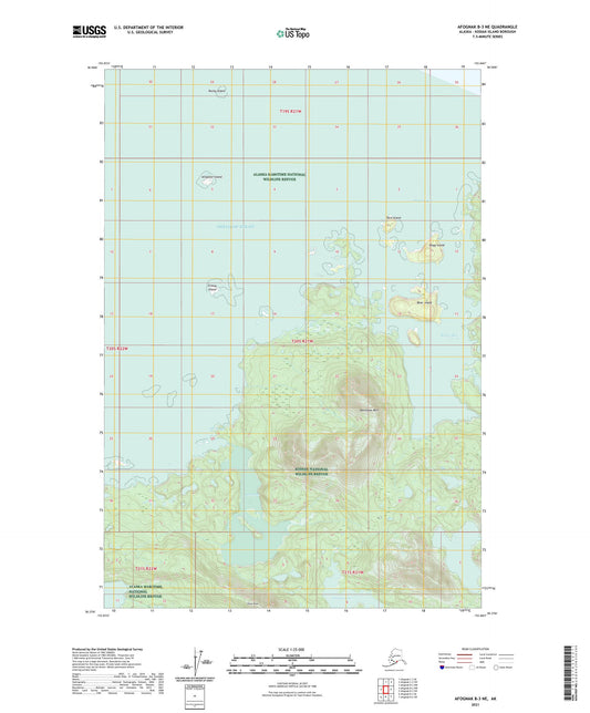 Afognak B-3 NE Alaska US Topo Map Image