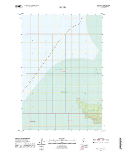 Afognak B-3 NW Alaska US Topo Map Image