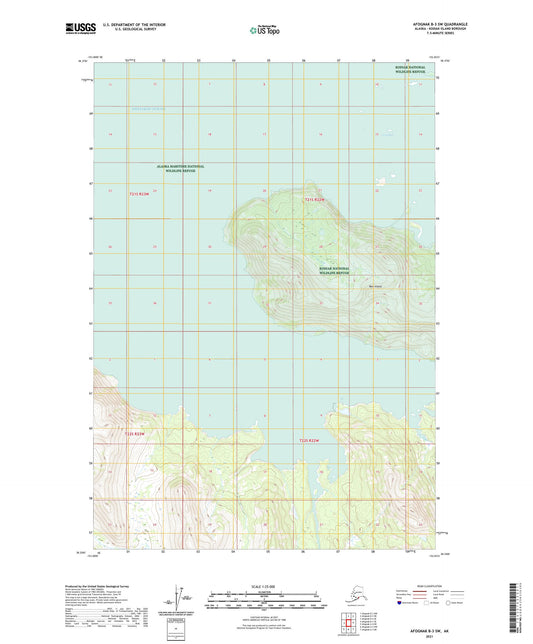 Afognak B-3 SW Alaska US Topo Map Image