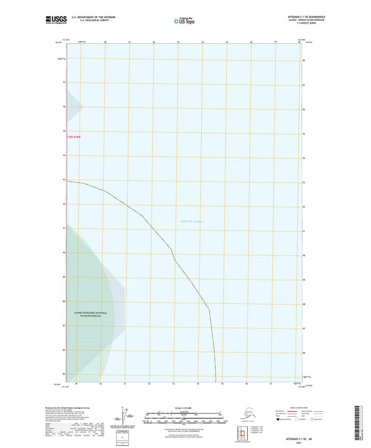 Afognak C-1 SE Alaska US Topo Map Image