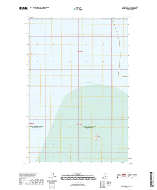 Afognak C-1 SW Alaska US Topo Map Image