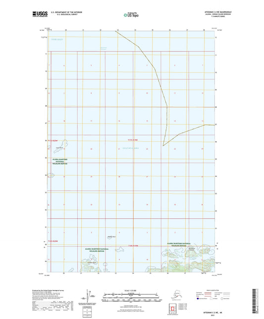 Afognak C-2 NE Alaska US Topo Map Image