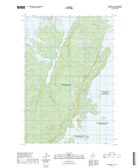 Afognak C-2 SE Alaska US Topo Map Image