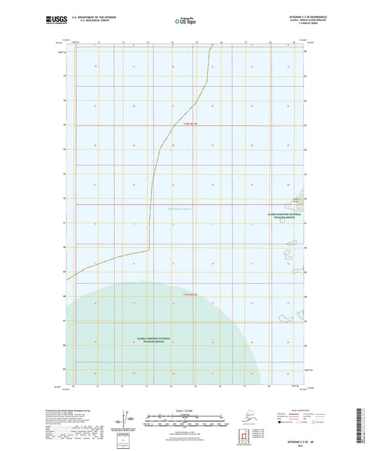 Afognak C-3 SE Alaska US Topo Map Image