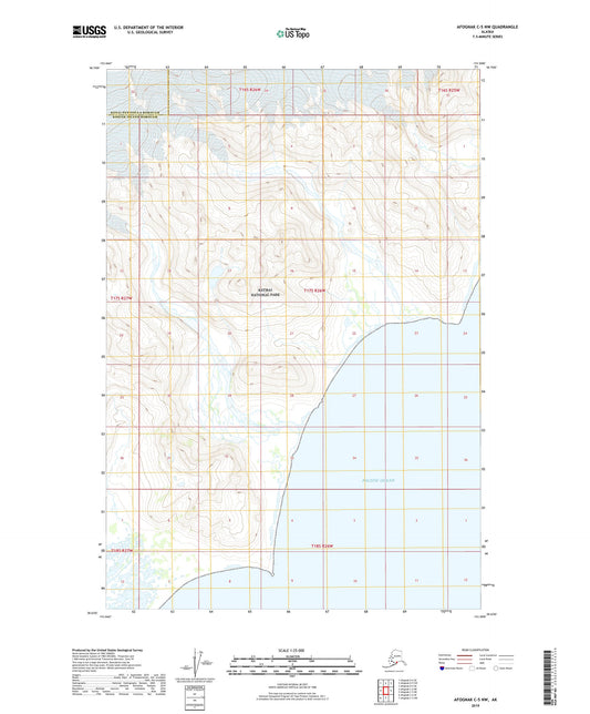 Afognak C-5 NW Alaska US Topo Map Image