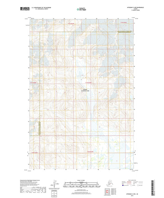 Afognak C-6 NE Alaska US Topo Map Image