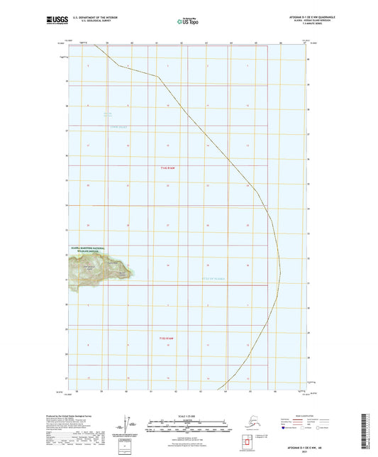Afognak D-1 OE E NW Alaska US Topo Map Image