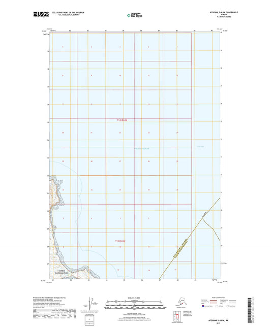 Afognak D-4 NW Alaska US Topo Map Image