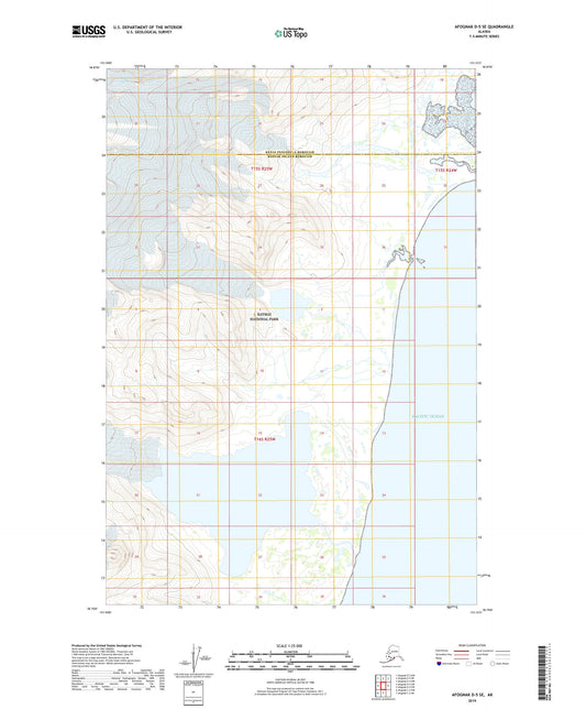 Afognak D-5 SE Alaska US Topo Map Image