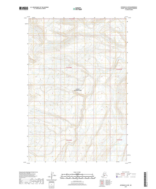 Afognak D-6 NW Alaska US Topo Map Image
