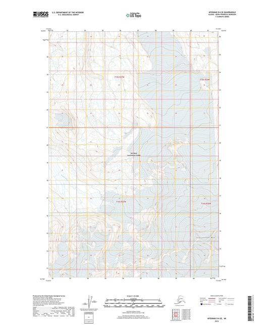 Afognak D-6 SE Alaska US Topo Map Image