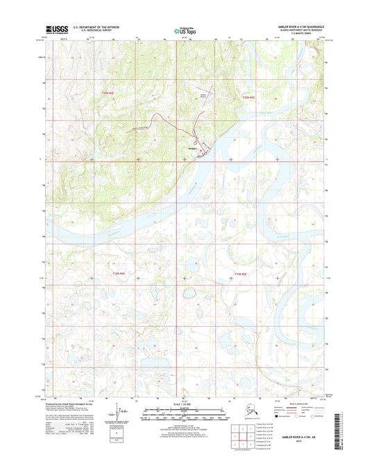 Ambler River A-4 SW Alaska US Topo Map Image