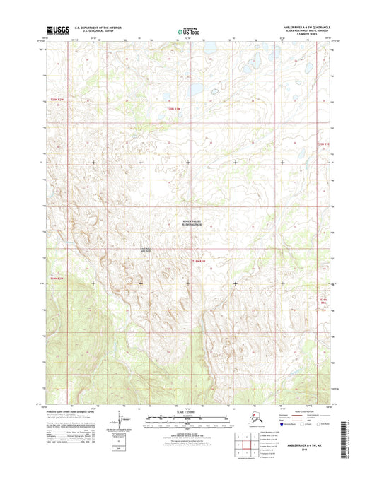Ambler River A-6 SW Alaska US Topo Map Image