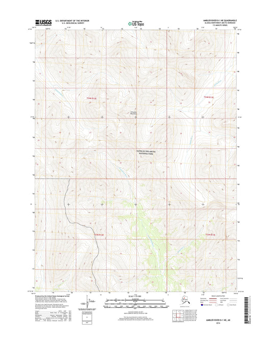 Ambler River B-1 NE Alaska US Topo Map Image