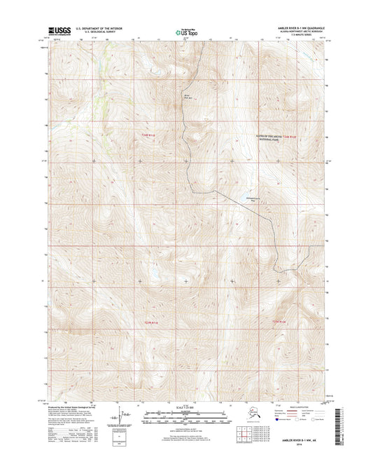 Ambler River B-1 NW Alaska US Topo Map Image
