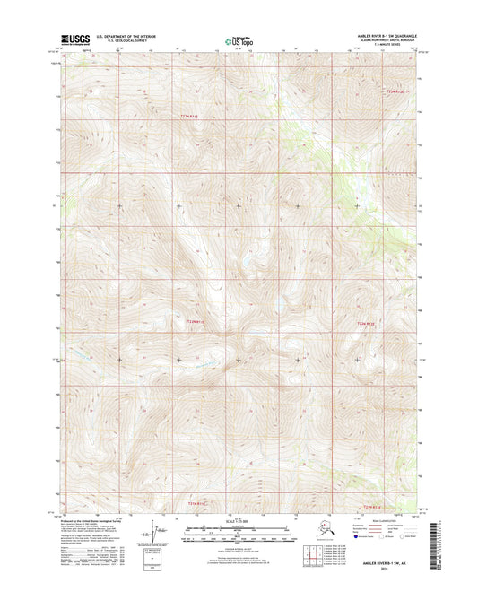 Ambler River B-1 SW Alaska US Topo Map Image