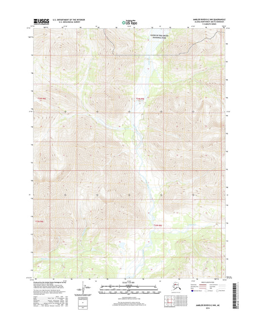 Ambler River B-2 NW Alaska US Topo Map Image