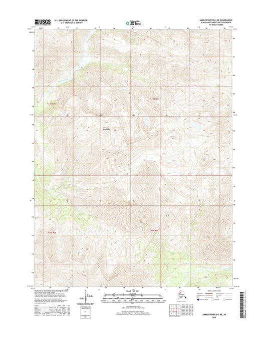 Ambler River B-3 NE Alaska US Topo Map Image