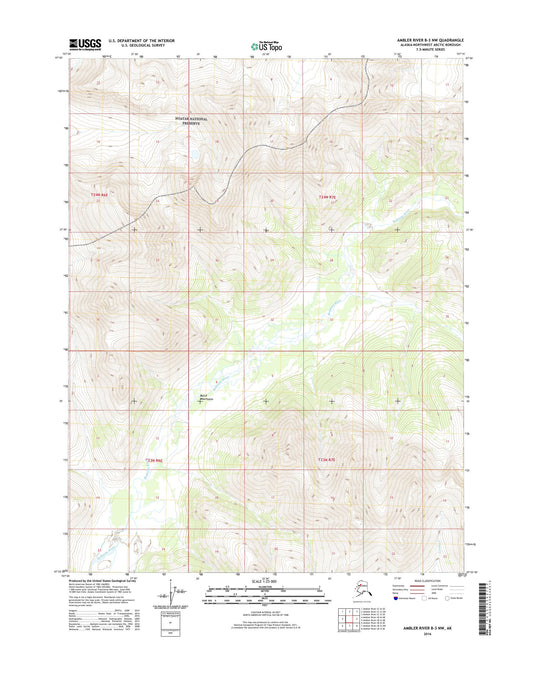 Ambler River B-3 NW Alaska US Topo Map Image