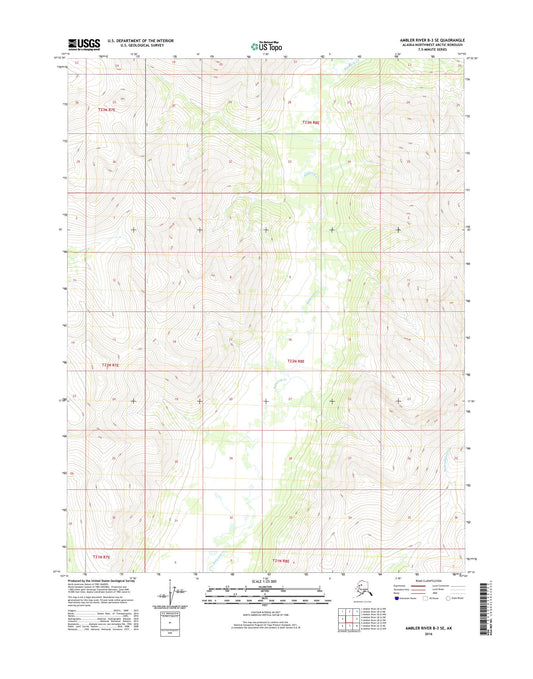 Ambler River B-3 SE Alaska US Topo Map Image