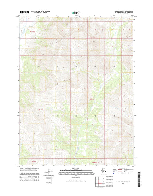 Ambler River B-3 SW Alaska US Topo Map Image