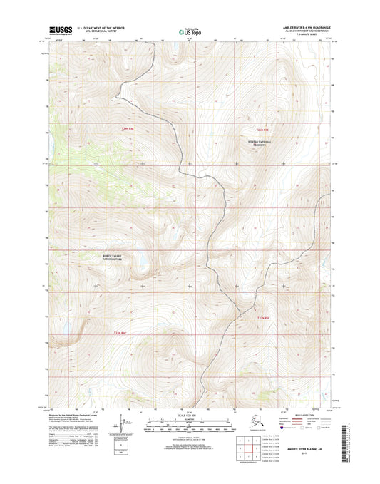 Ambler River B-4 NW Alaska US Topo Map Image