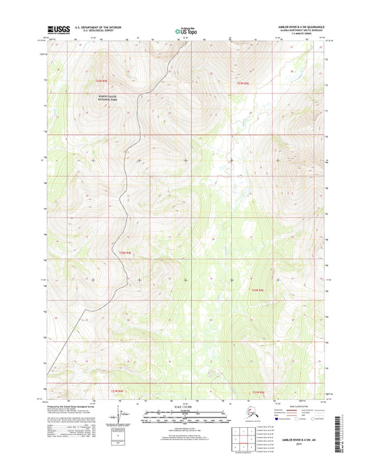 Ambler River B-4 SW Alaska US Topo Map Image