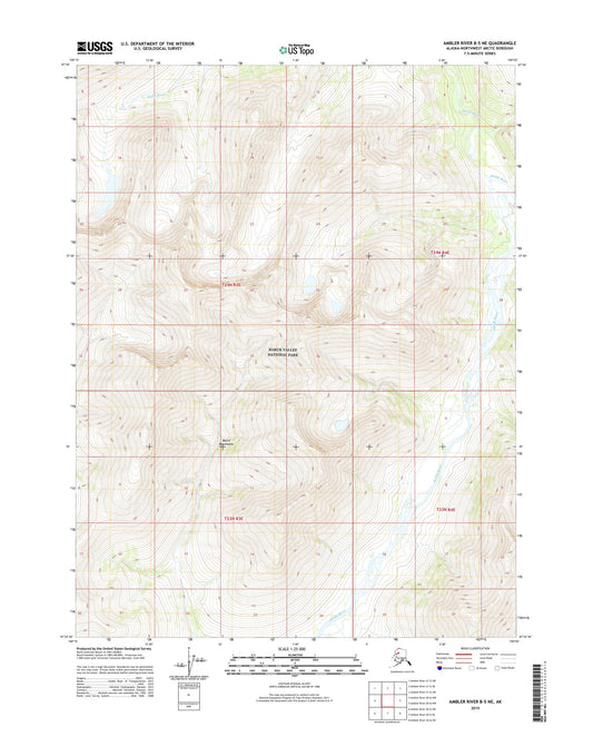 Ambler River B-5 NE Alaska US Topo Map Image