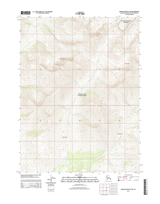 Ambler River B-5 NW Alaska US Topo Map Image
