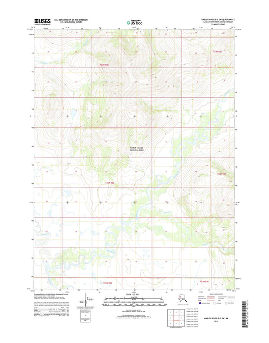 Ambler River B-5 SW Alaska US Topo Map Image