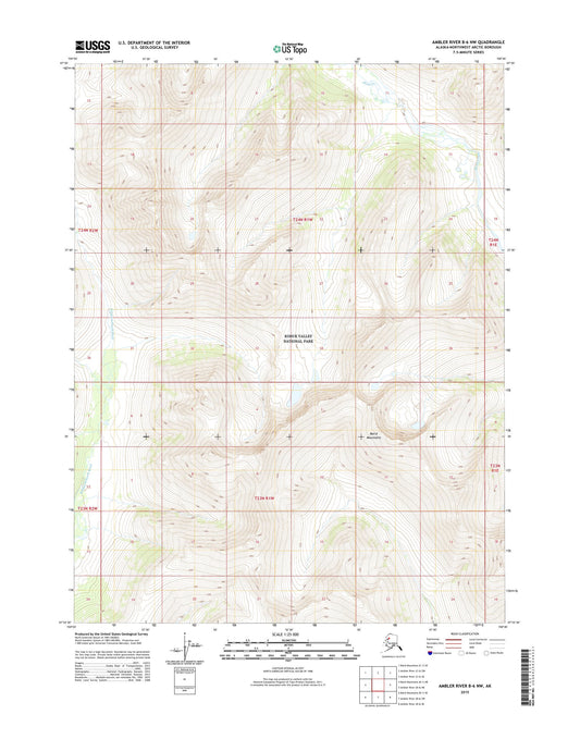 Ambler River B-6 NW Alaska US Topo Map Image