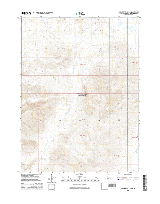 Ambler River C-1 NW Alaska US Topo Map Image