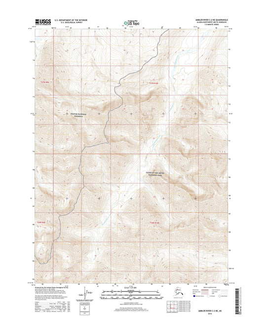 Ambler River C-2 NE Alaska US Topo Map Image