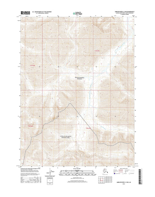 Ambler River C-2 NW Alaska US Topo Map Image
