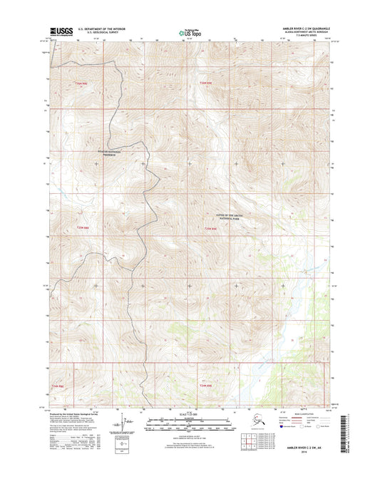 Ambler River C-2 SW Alaska US Topo Map Image