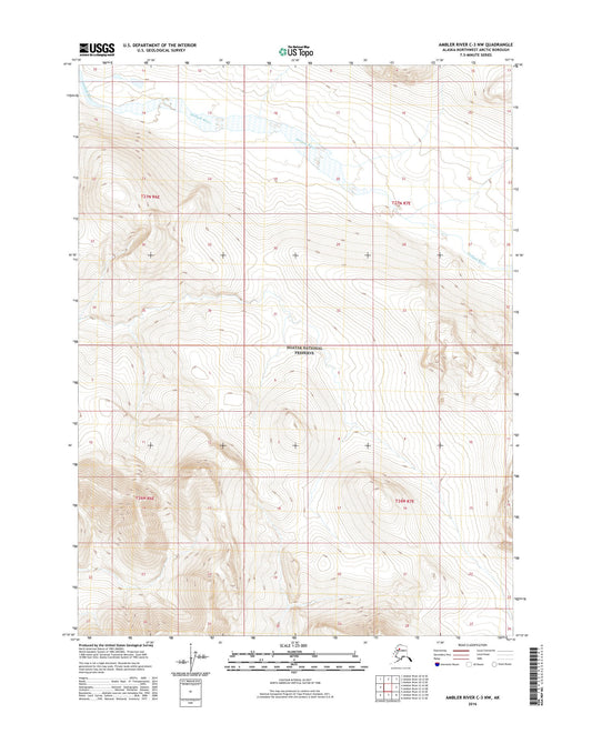 Ambler River C-3 NW Alaska US Topo Map Image