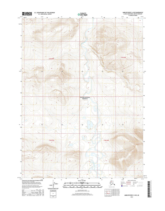 Ambler River C-4 NE Alaska US Topo Map Image