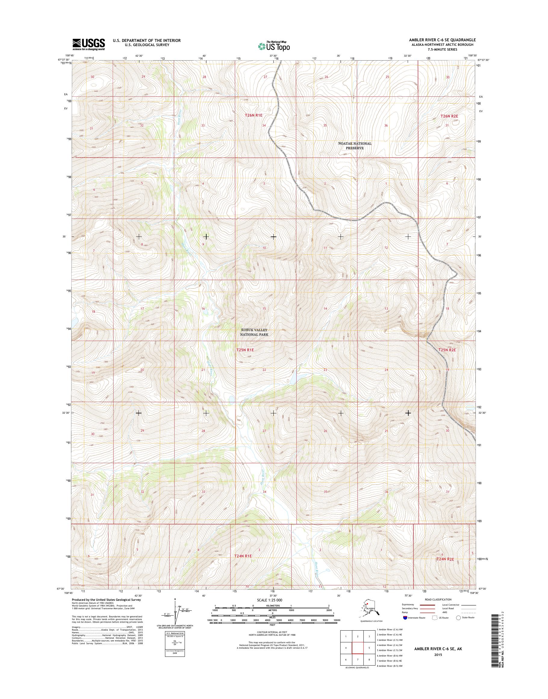 Ambler River C-6 SE Alaska US Topo Map – MyTopo Map Store