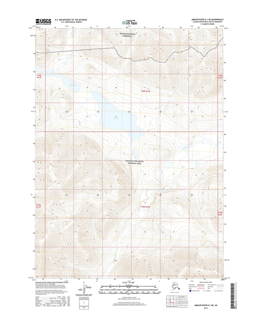 Ambler River D-1 NE Alaska US Topo Map Image