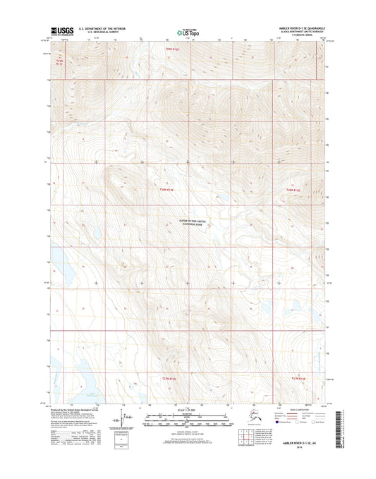 Ambler River D-1 SE Alaska US Topo Map Image