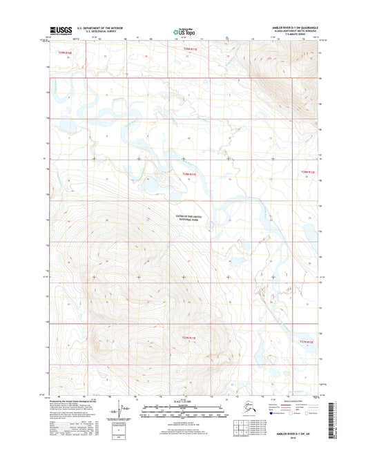 Ambler River D-1 SW Alaska US Topo Map Image