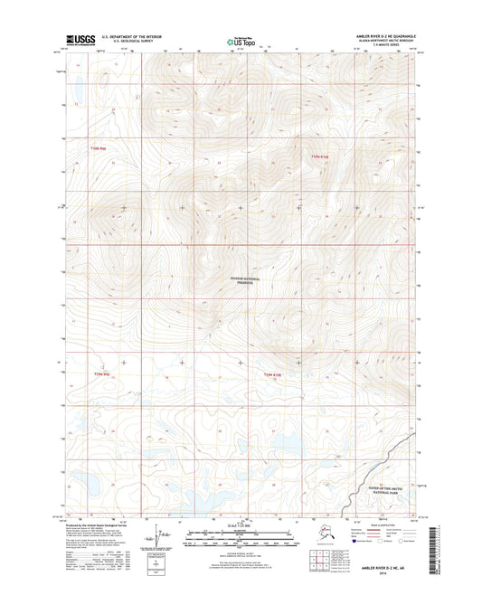 Ambler River D-2 NE Alaska US Topo Map Image