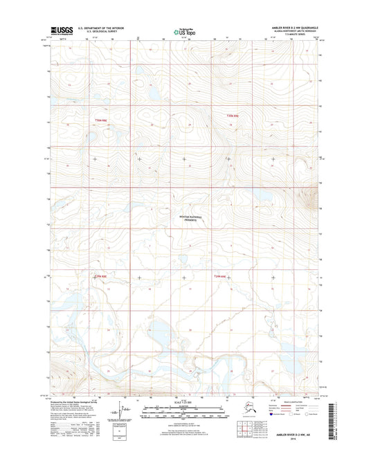 Ambler River D-2 NW Alaska US Topo Map Image