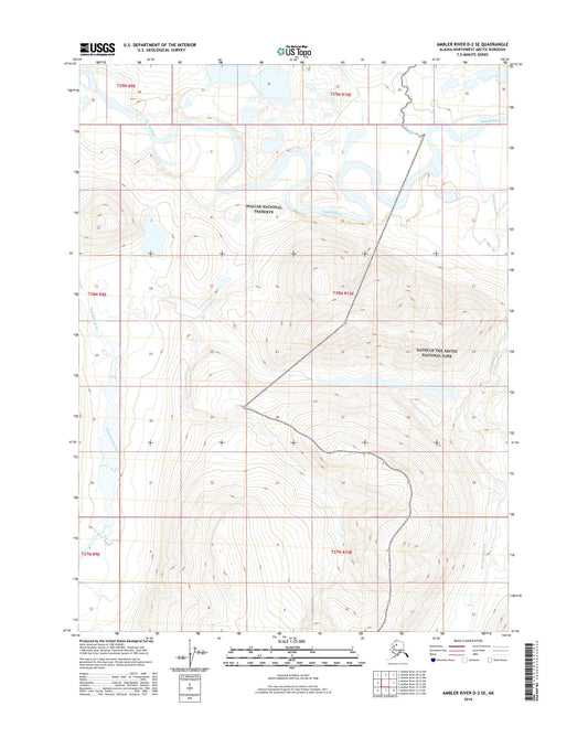 Ambler River D-2 SE Alaska US Topo Map Image