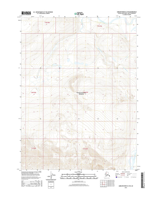 Ambler River D-2 SW Alaska US Topo Map Image