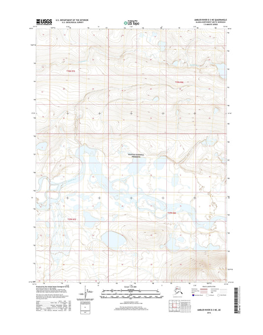 Ambler River D-3 NE Alaska US Topo Map Image
