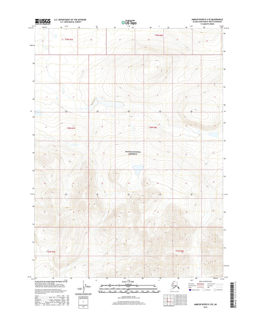 Ambler River D-3 SE Alaska US Topo Map Image