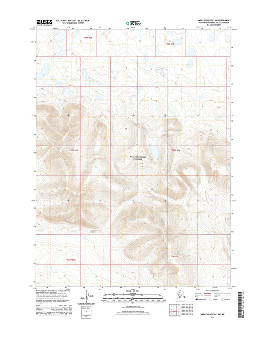 Ambler River D-3 SW Alaska US Topo Map Image